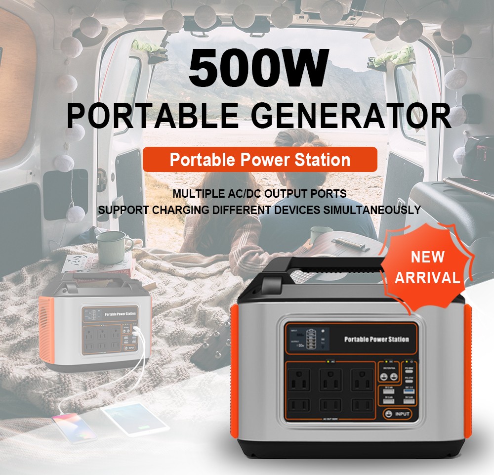 500w 220v Solar Powered Portable Backup Station for Houses