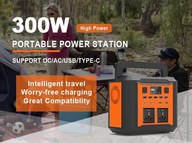 300w 110v Lightweight Portable Power Generator for Tenting
