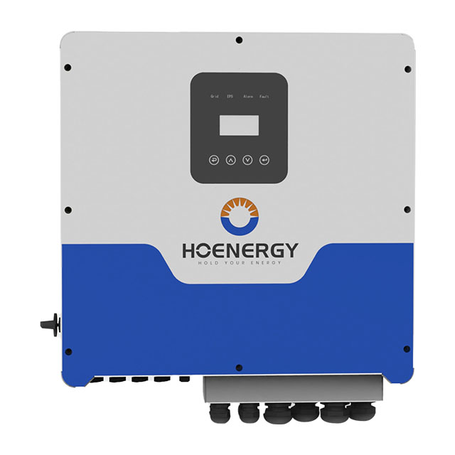 Hoenergy high voltage three phase LCD Hybrid Solar Inverter