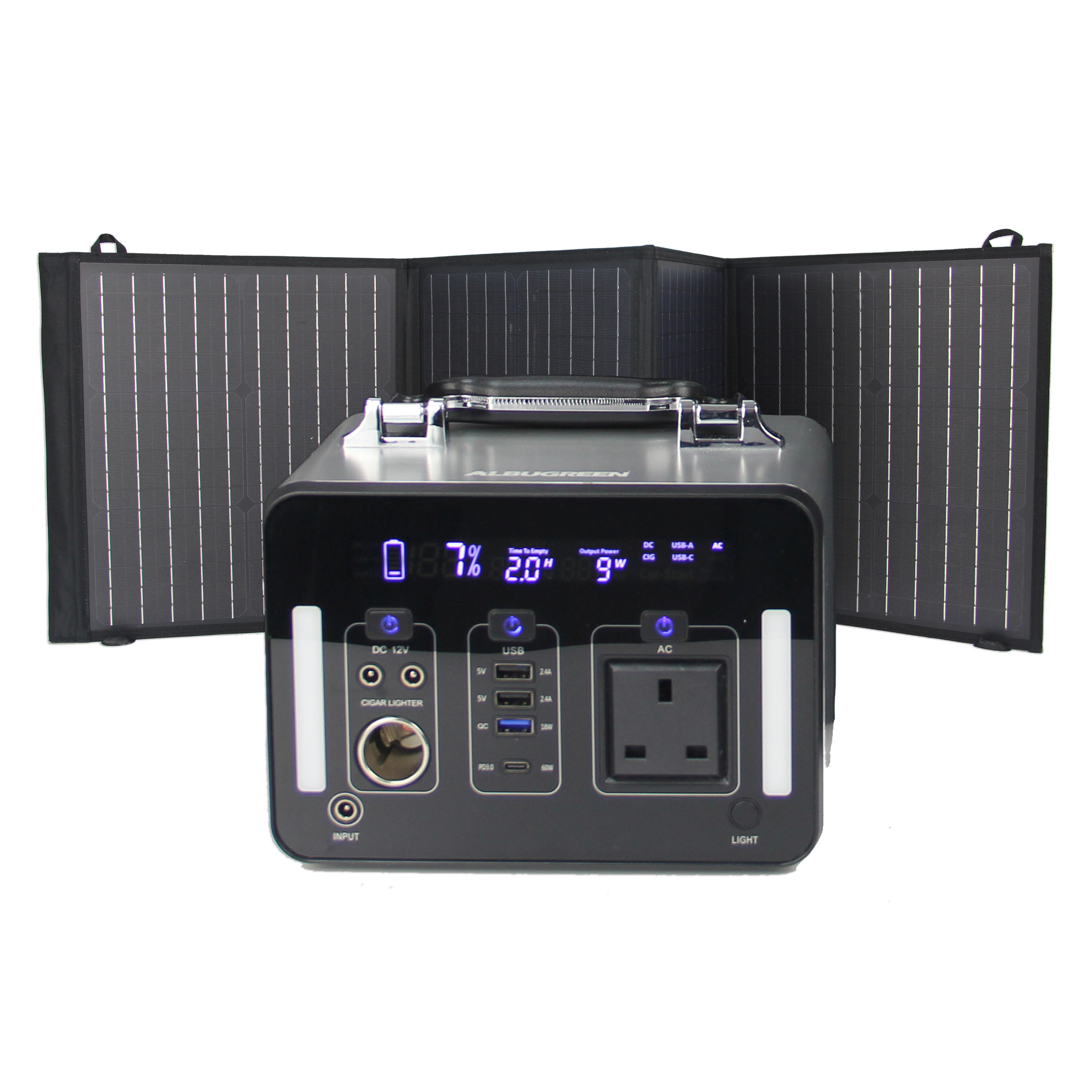 500w 110v with Battery Ports Portable Backup Station Vehicle